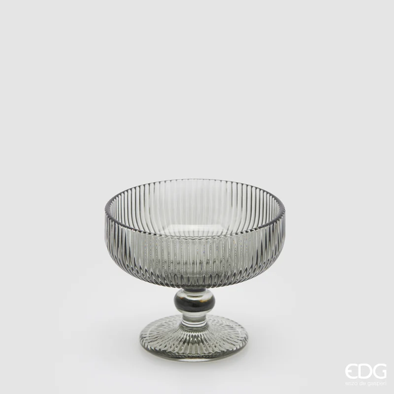 EDG Enzo De Gasperi Set 4 Coppette 250ml in Vetro Fumè