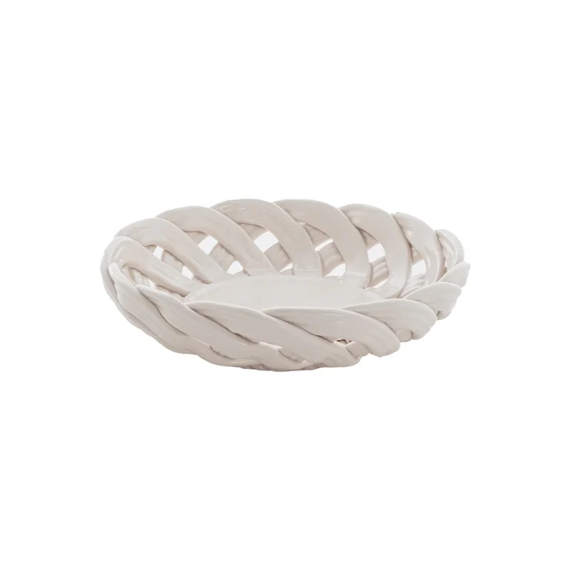 Bitossi Cestino Piccolo a Fettuccia D16,5 cm in Ceramica