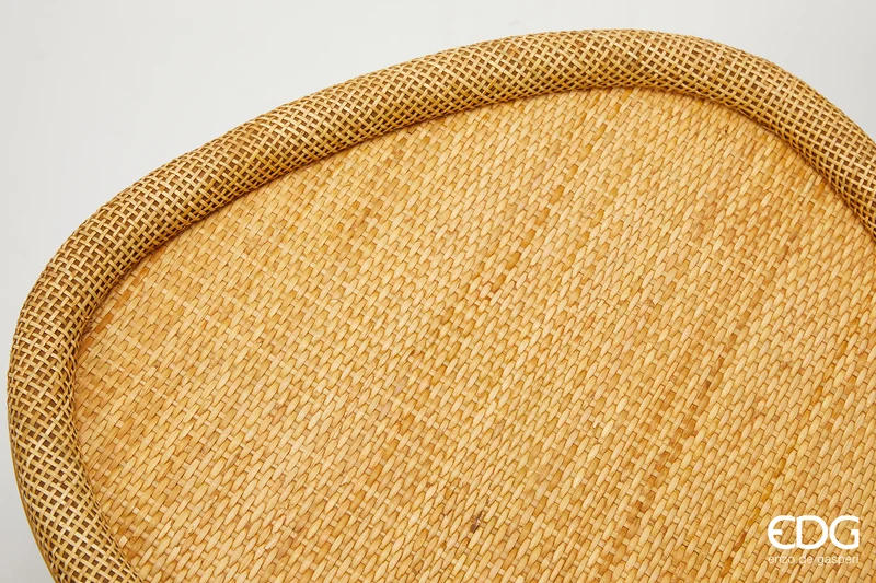 EDG Enzo De Gasperi Tavolino Tripode in Rattan 39x63x56 cm