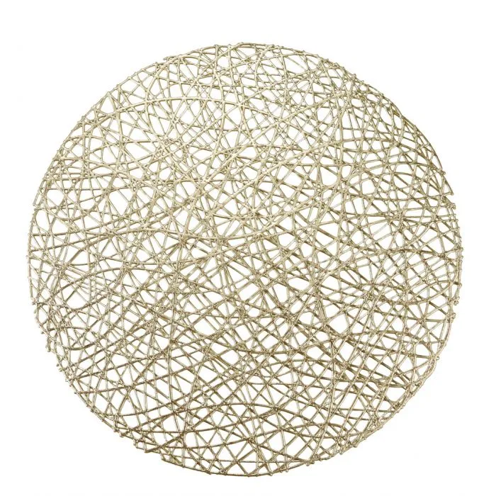Fade Set 12 Tovagliette Doodle D38 cm Oro
