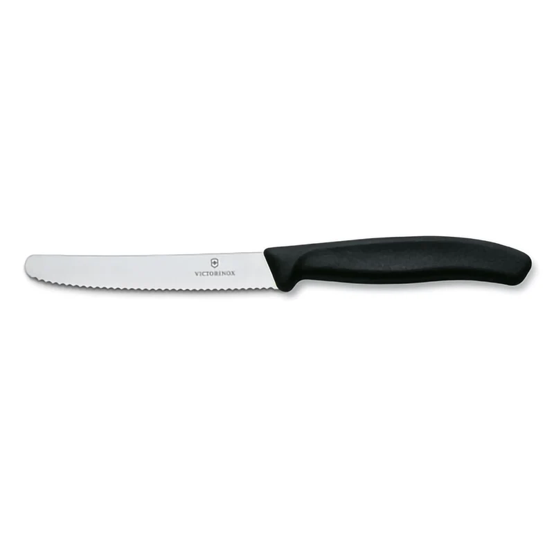 Victorinox Set 6 Coltelli Tavola Ondulato Swiss Classic Nero