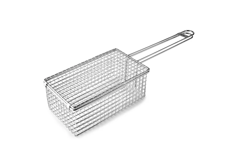 Grillkorb Edelstahl 13X49X8cm für Muscheln/Gemüse