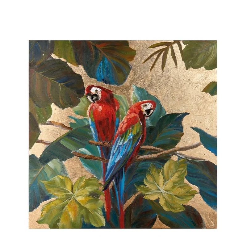 L'Oca Nera Quadro con Cornice Tropicale 100x100 cm