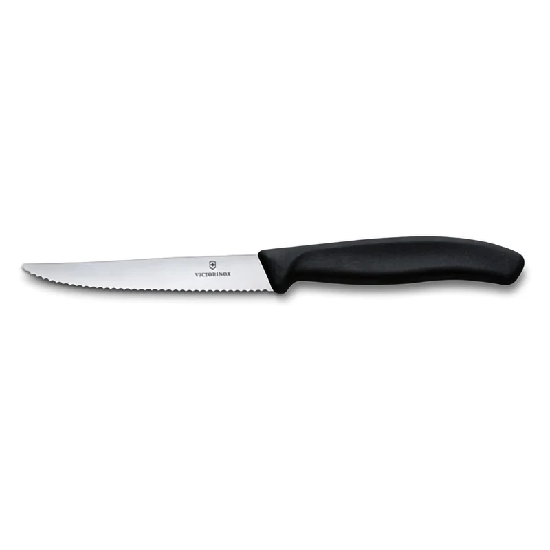 Victorinox Set 6 Coltelli Bistecca Ondulati Swiss Classic Nero