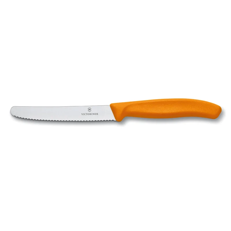 Victorinox Coltello Tavola Ondulato Swiss Classic Arancione