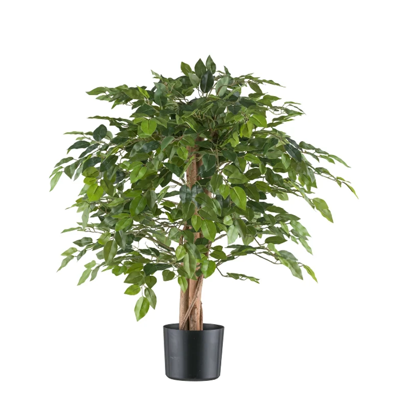 Gasper Pianta Artificiale di Ficus Benjamina H85 cm con Vaso