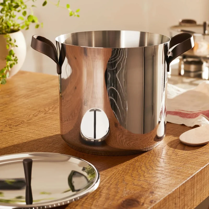 Alessi Pentola Edo D24 cm in Acciaio Inox