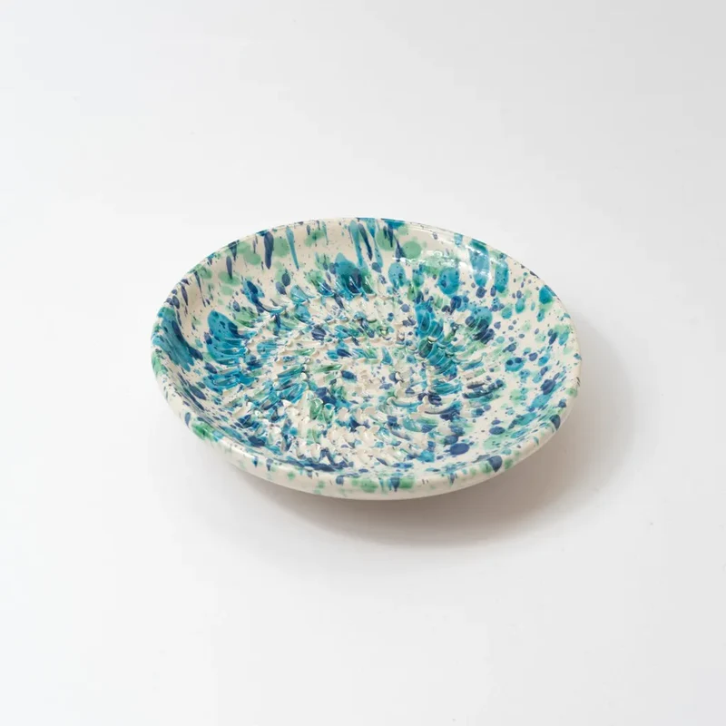 Keramikreibe "Coral" 12cm für Knoblauch, Ingwer & Gewürze