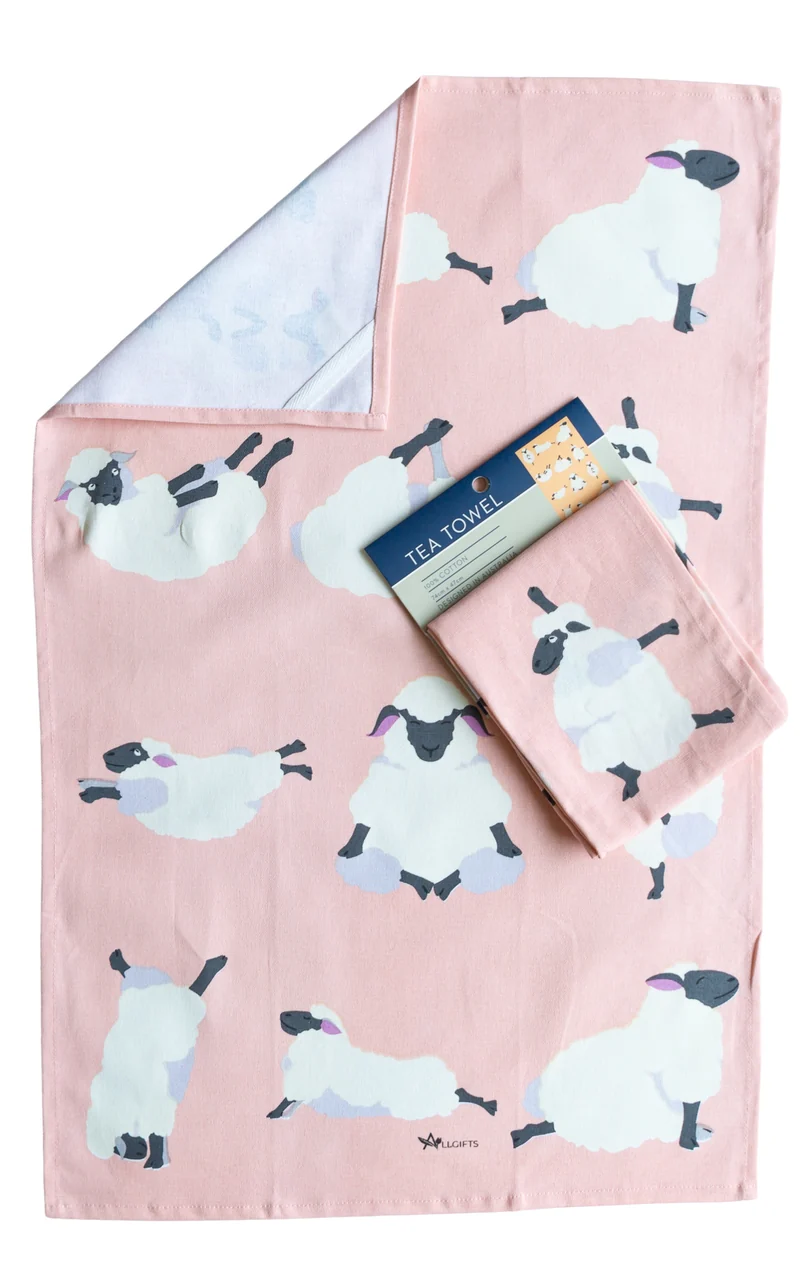 Geschirrtuch - Yoga Sheep Baumwolle 74cm x 47cm