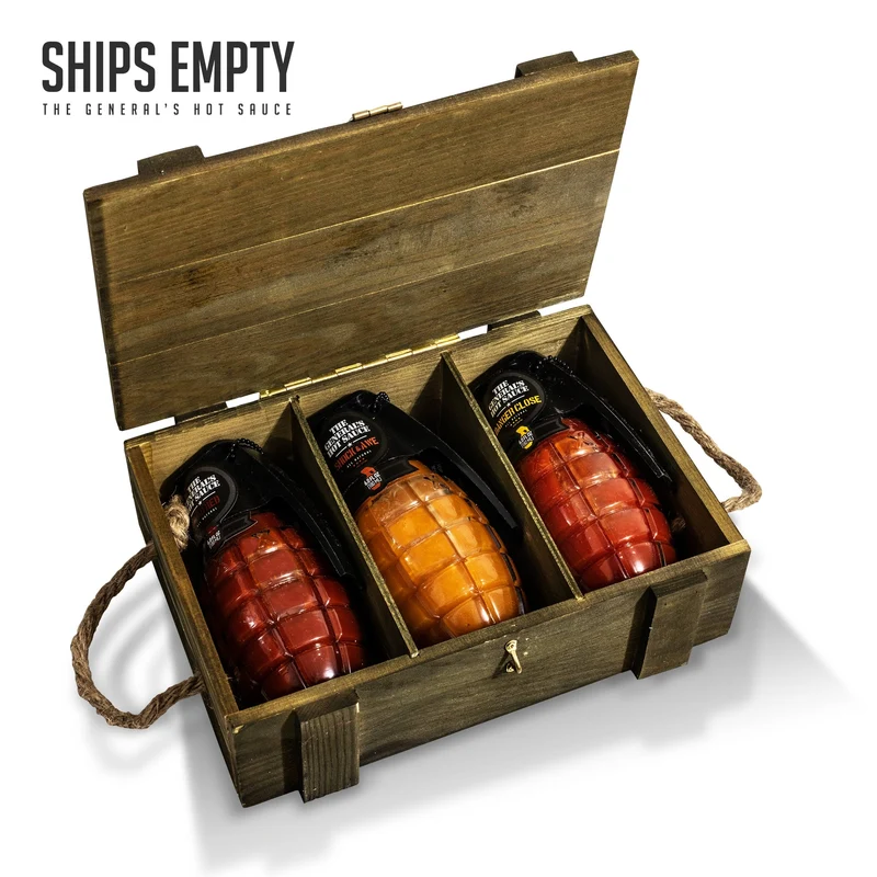 Geschenkbox leer ★ 3 - Star ★ The General's Hot Sauce