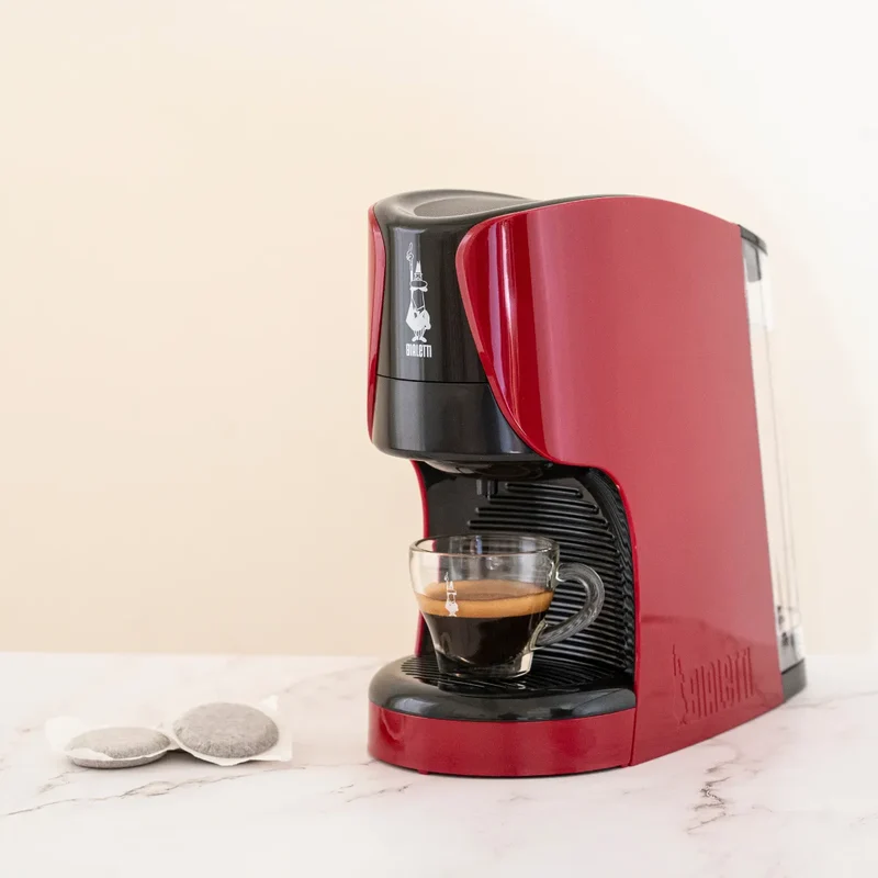 Bialetti Bundle Macchina Caffè Espresso Dama con 30 Cialde Omaggio Rossa
