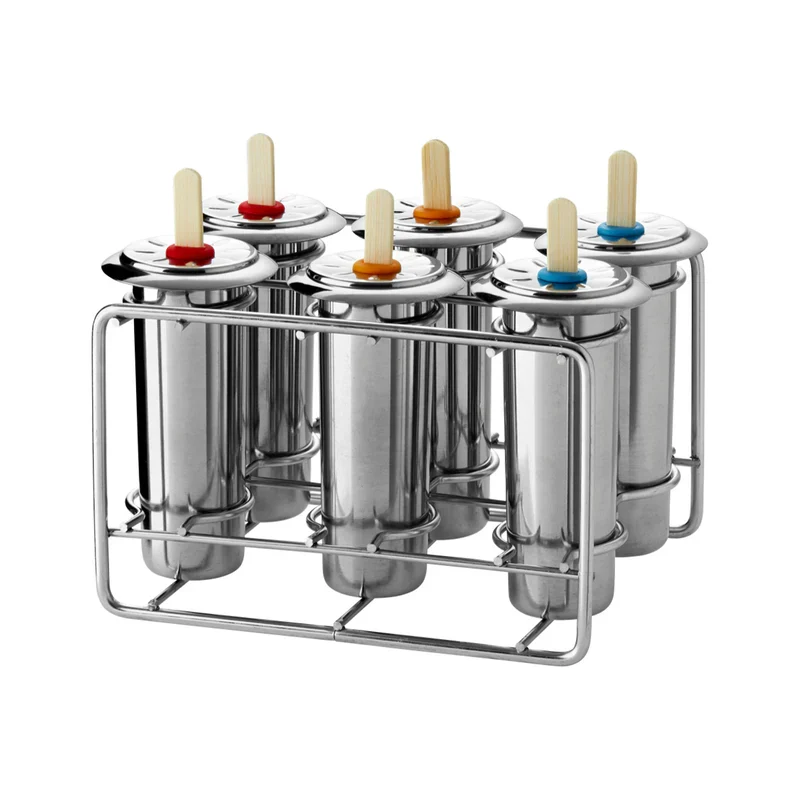 Eisformen ECO Ice Pops (6 Stk.) rund Edelstahl