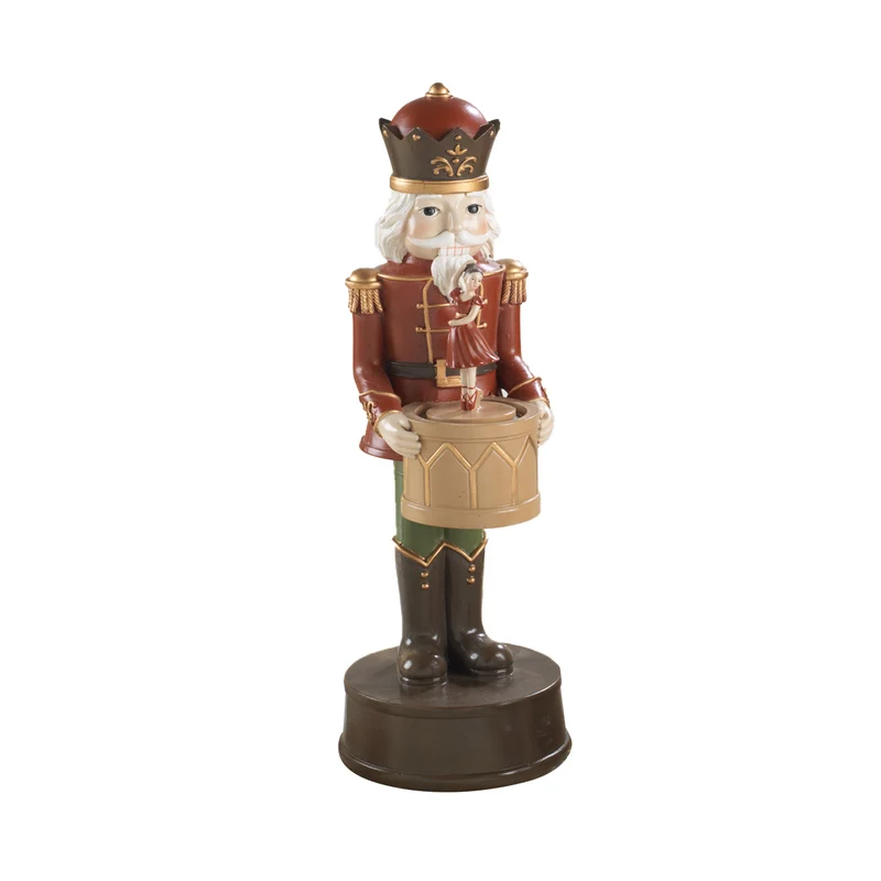 Mascagni Casa Carillon Soldatino Schiaccianoci con Ballerina H32 cm