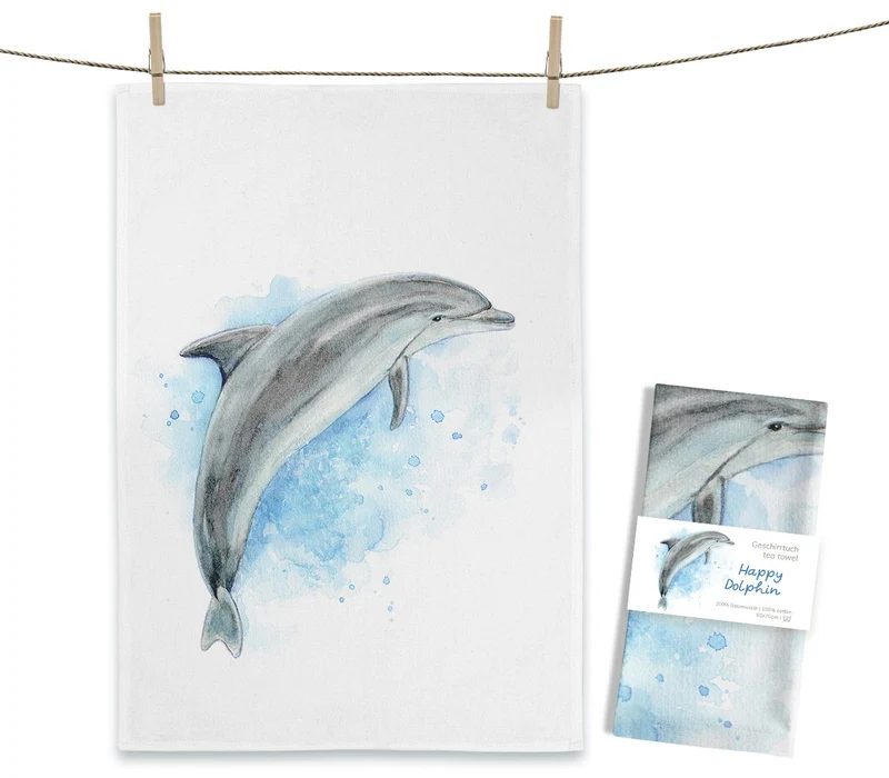 Geschirrtuch Happy Dolphin