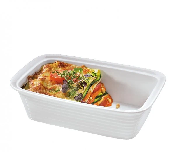 Lasagneform, rechteckig weiß extra hoch BURGUND verschiedene Größen