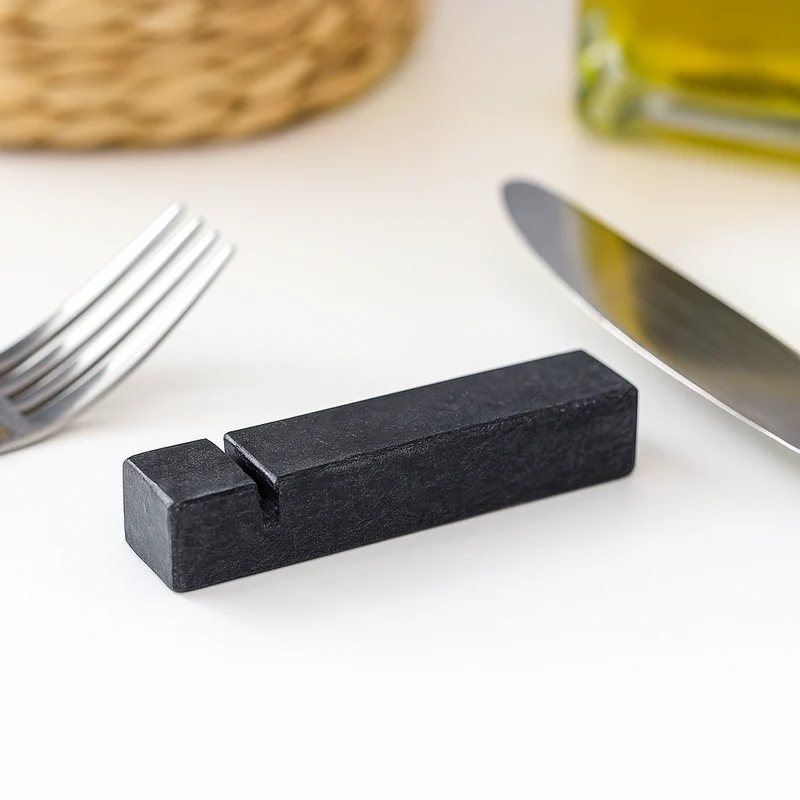 Le Gioie Poggia Posate in Marmo Nero con Taglio