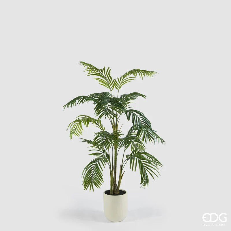 EDG Enzo De Gasperi Pianta Artificiale Palma Areca Vogue con Vaso H183 cm