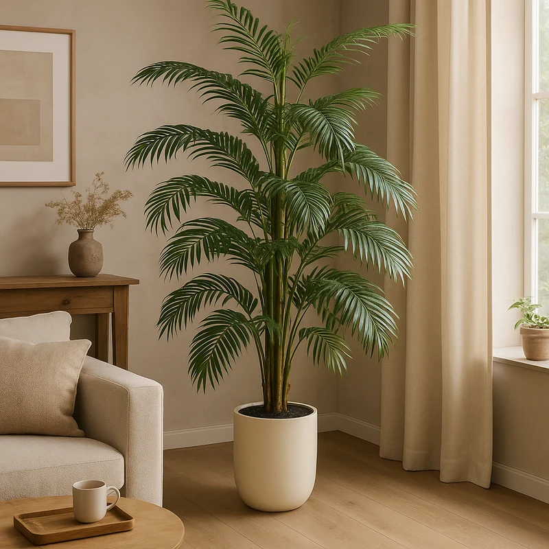 EDG Enzo De Gasperi Pianta Artificiale Palma Areca Vogue con Vaso H183 cm