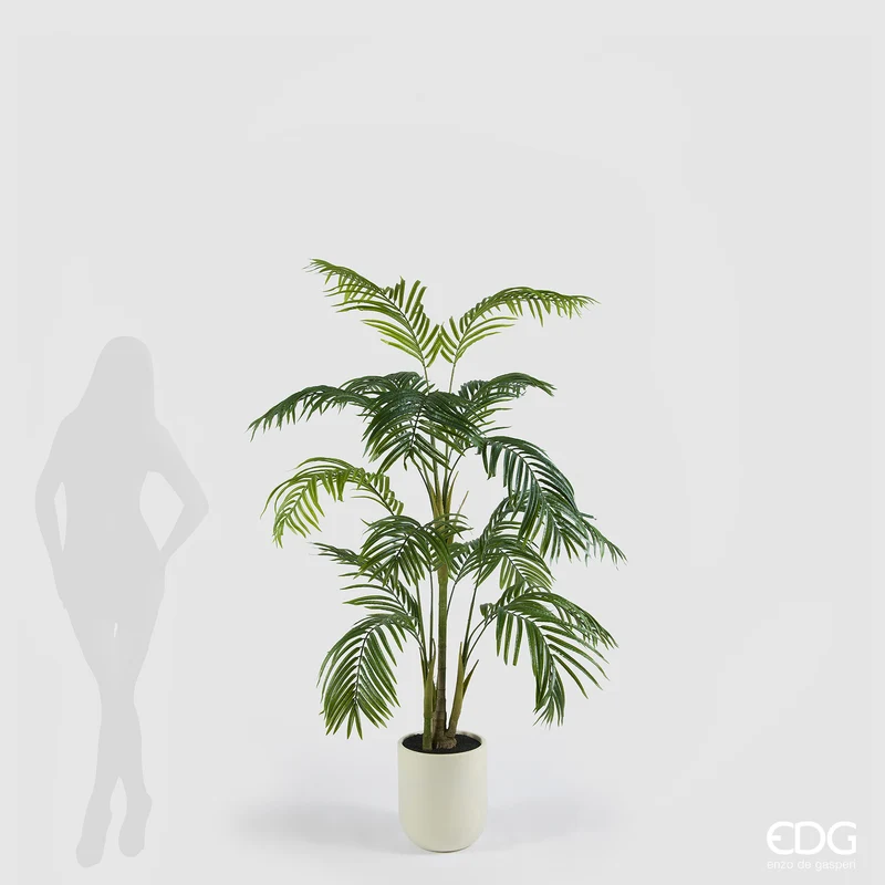 EDG Enzo De Gasperi Pianta Artificiale Palma Areca Vogue con Vaso H183 cm
