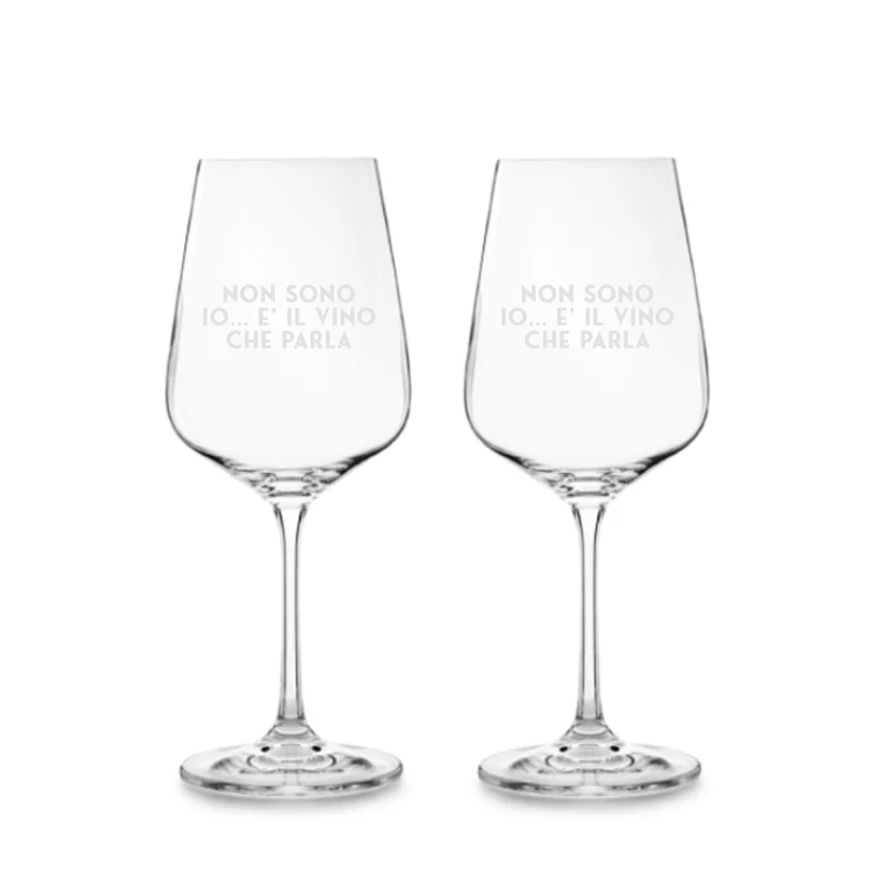 Set 2 Calici Vino Non Sono io è Il Vino Che Parla in Vetro