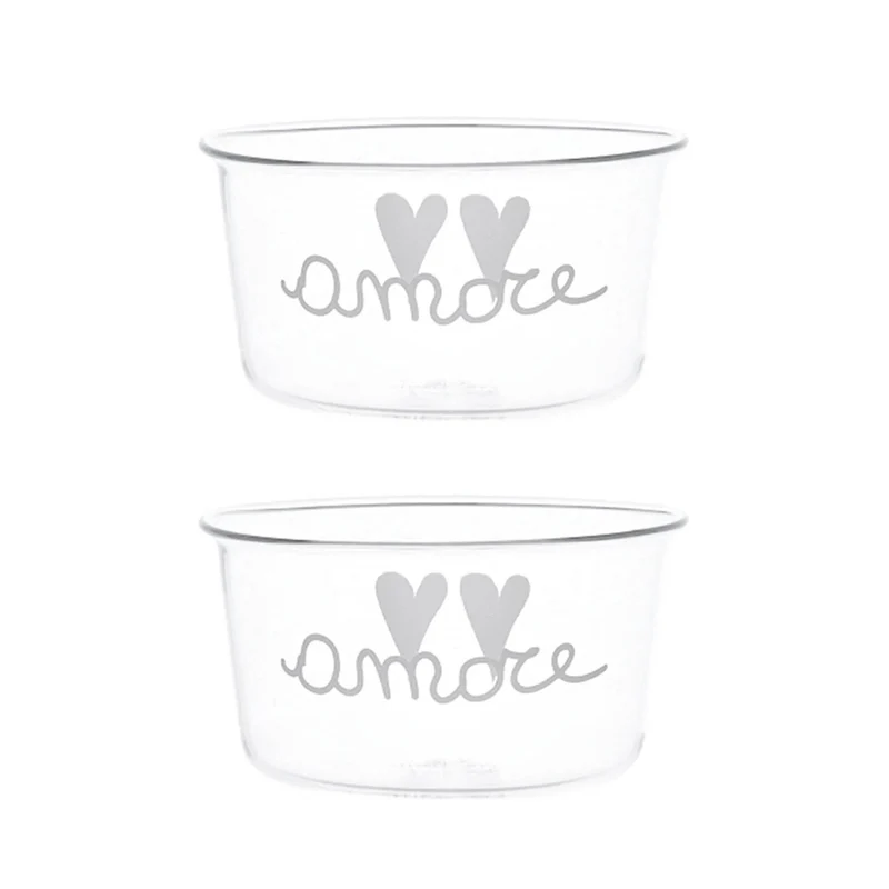 Simple Day Set 2 Coppette in Vetro Amore