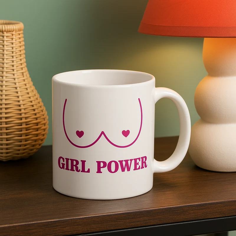 Fisura Tazza Mug Girl Power in Porcellana 355ml