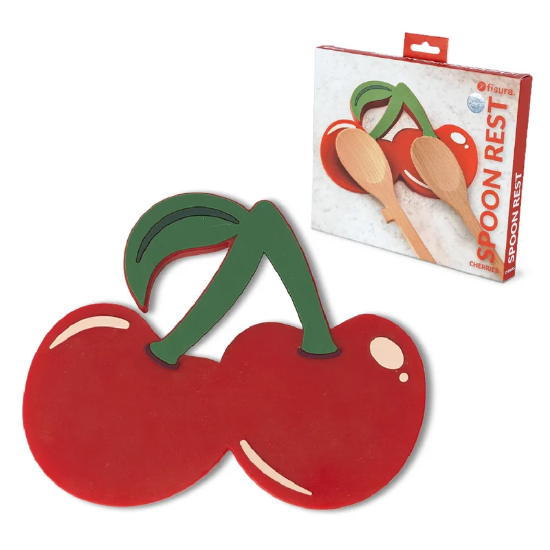 Fisura Poggia Mestolo Cherry in Silicone Alimentare