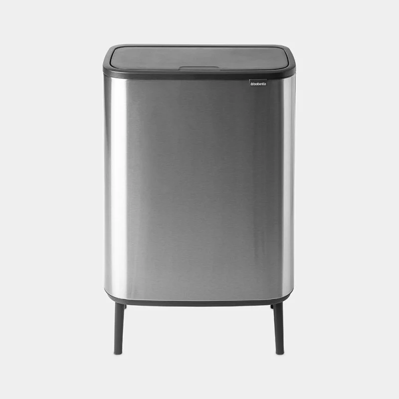 Brabantia Pattumiera Bo Touch Hi 2 Secchi da 30L Acciao Anti impronta