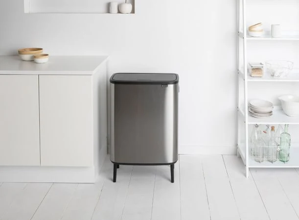 Brabantia Pattumiera Bo Touch Hi 2 Secchi da 30L Acciao Anti impronta