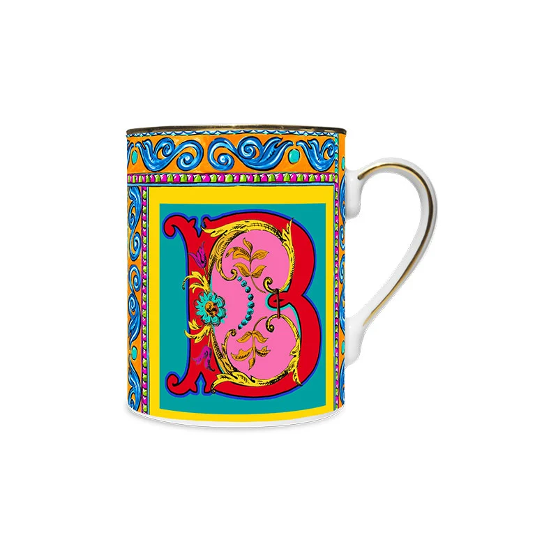 Baci Milano Mug in Porcellana Ortigia Lettera B