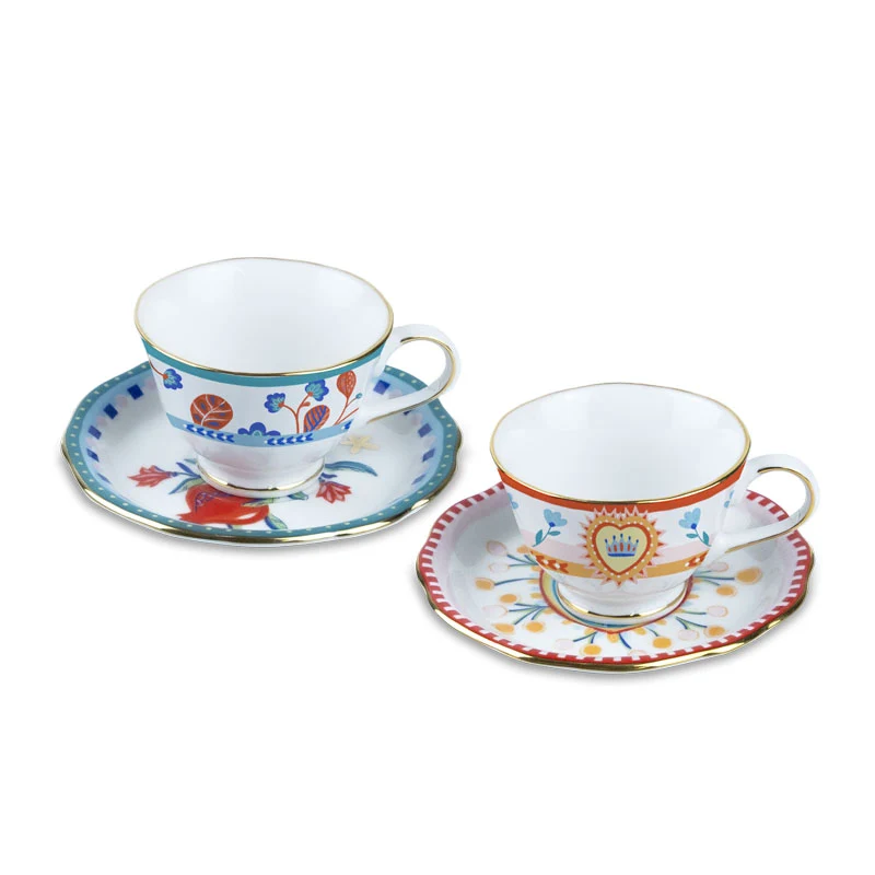 Baci Milano Set 2 Tazzine Caffè Mamma Mia in Porcellana