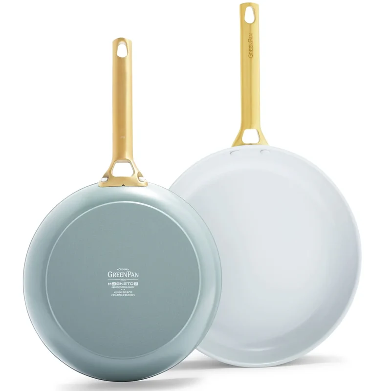 GreenPan Set 2 Padelle Padova con Rivestimento Antiaderente in Ceramica Sky Blue