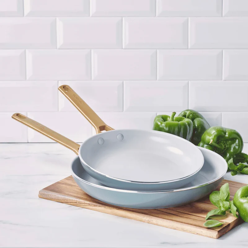 GreenPan Set 2 Padelle Padova con Rivestimento Antiaderente in Ceramica Sky Blue
