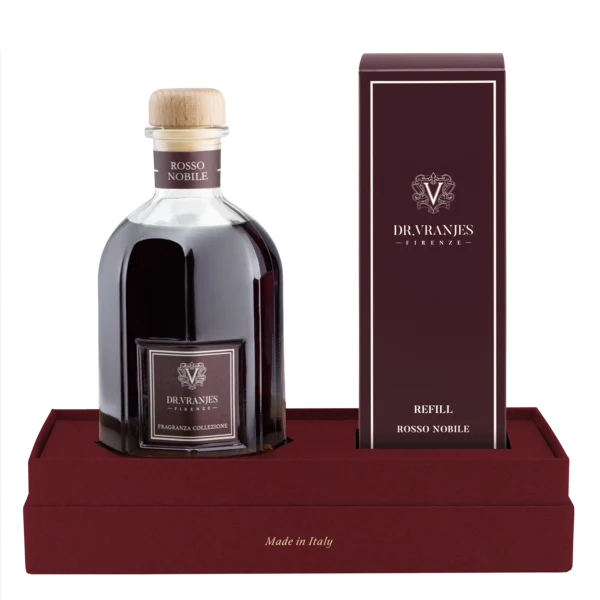 Dr Vranjes Gift Box Rosso Nobile 500 ml Con Bamboo + Refill 500 ml