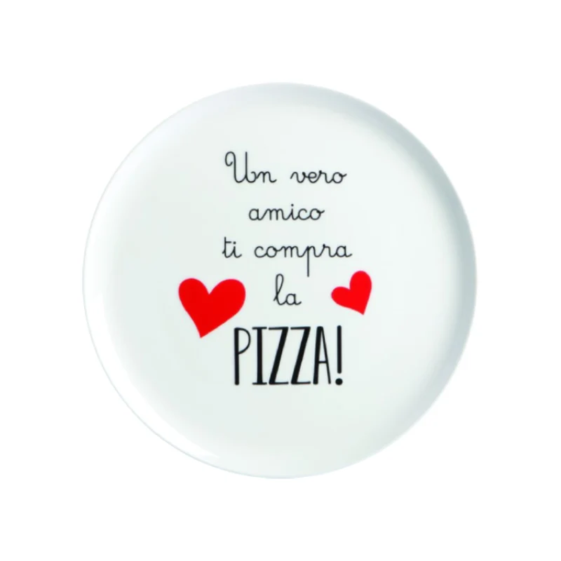 Love Tiffani Piatto Pizza D31 cm Un Vero Amico Ti Compra la Pizza
