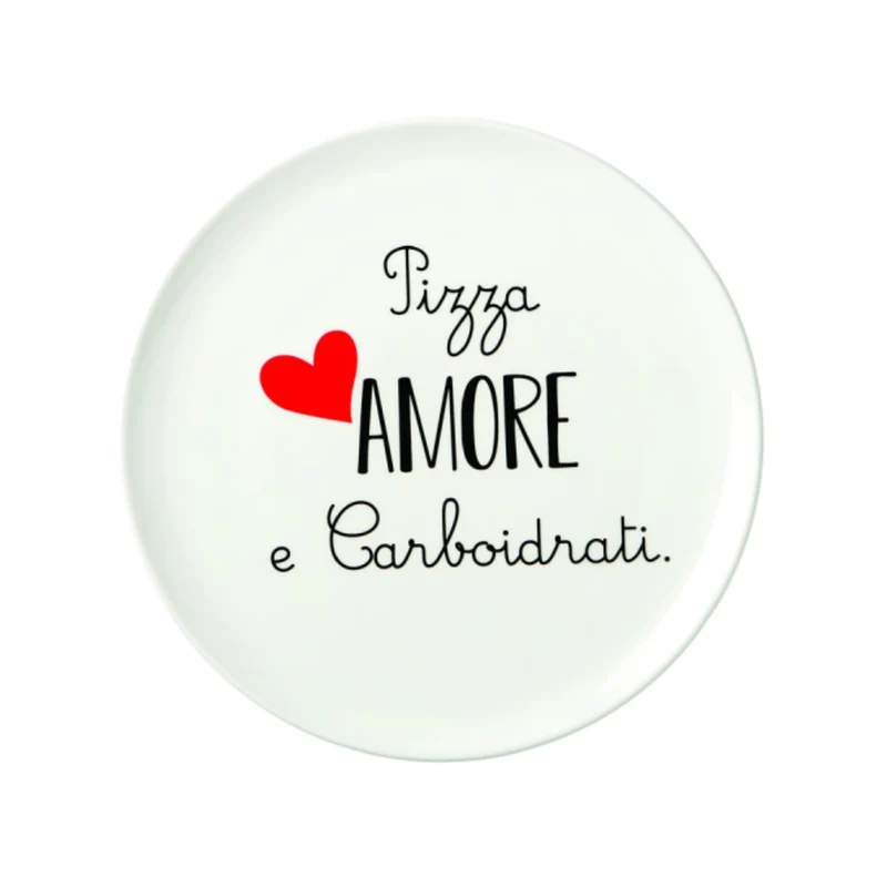 Love Tiffani Piatto Pizza D31 cm Pizza Amore e Carboidrati