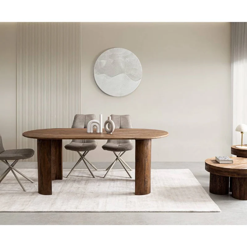 Andrea Bizzotto Tavolo Orlando Ovale 210 x 100 cm Marrone