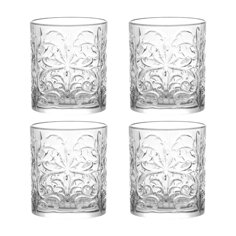 Brandani Set 4 Bicchieri Acqua Royal 330ml in Vetro