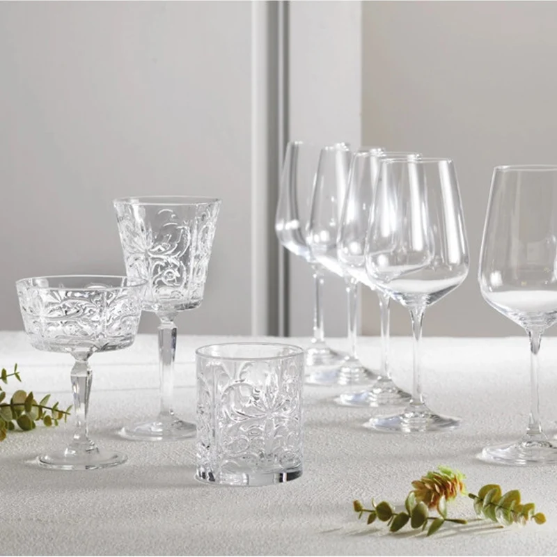 Brandani Set 4 Bicchieri Acqua Royal 330ml in Vetro