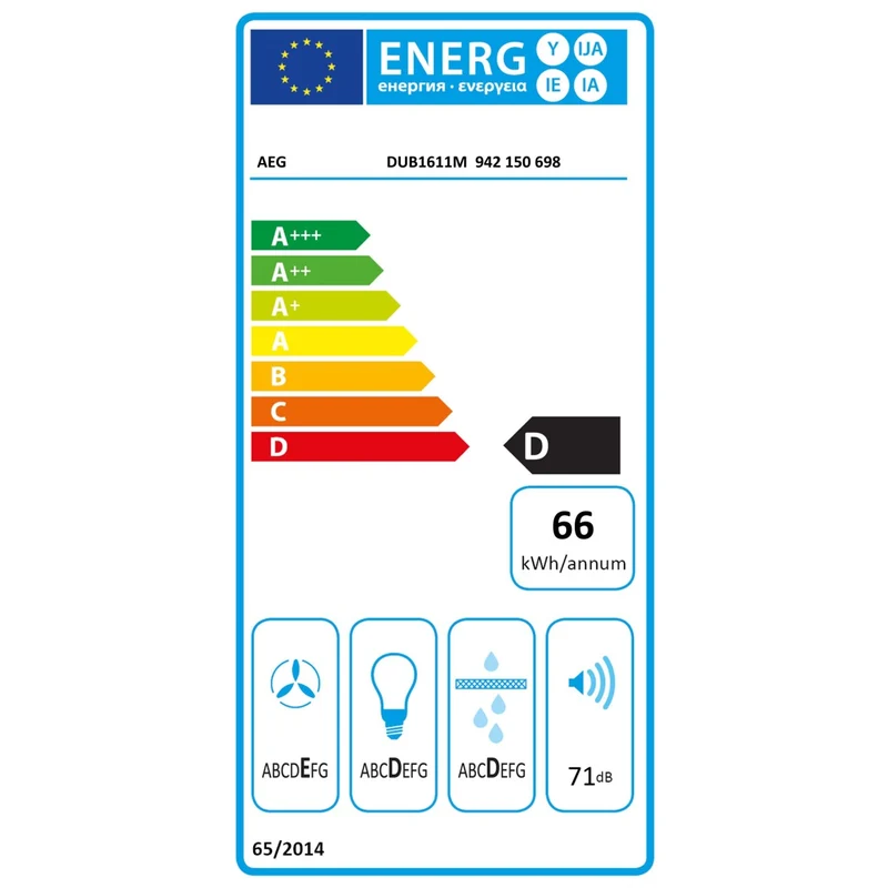 Electrolux AEG MDA UB-Haube LINIE 3Stufen,Serie1 DUB1611M Lower Easy