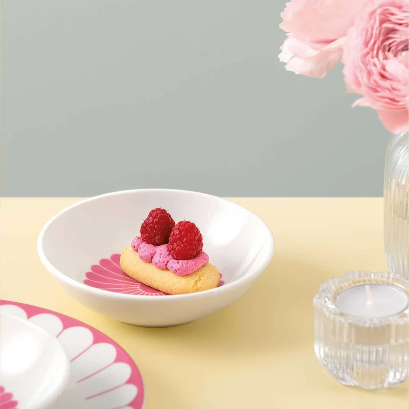 Villeroy & Boch Set 6 Coppette Macedonia Fleur 100ml in Porcellana Rosa