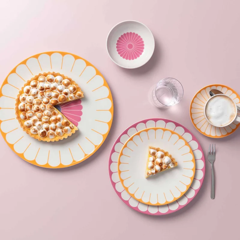 Villeroy & Boch Set 6 Coppette Macedonia Fleur 100ml in Porcellana Rosa