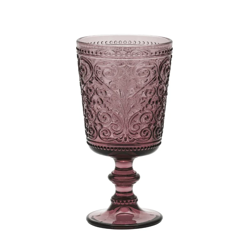 Galbiati Set 6 Calici Vino 280ml in Vetro Rosa