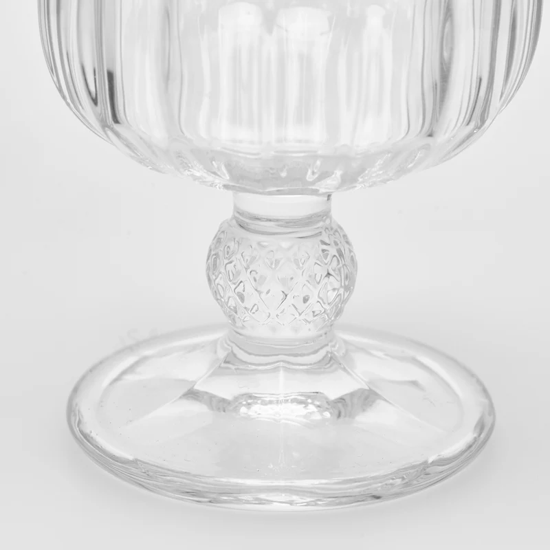 EDG Enzo De Gasperi Set 6 Calici Righe in Vetro Trasparente