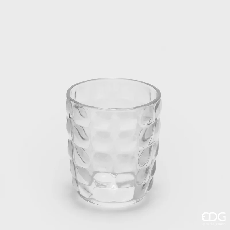 EDG Enzo De Gasperi Set 6 Bicchieri Tumbler Optic in Vetro Trasparente