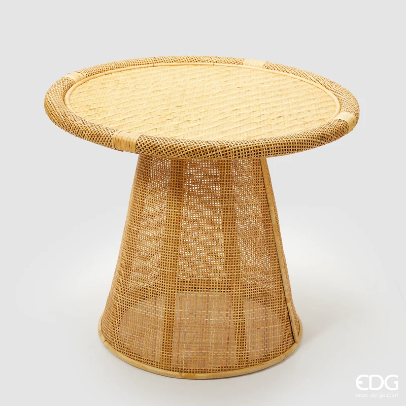 EDG Enzo De Gasperi Tavolino Rotondo in Bamboo H49 D59 cm