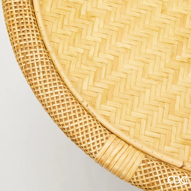 EDG Enzo De Gasperi Tavolino Rotondo in Bamboo H49 D59 cm