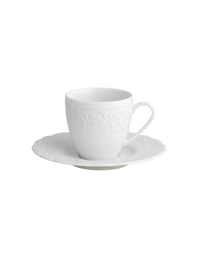 Brandani Set 6 Tazzine da Caffè Gran Galà in Porcellana