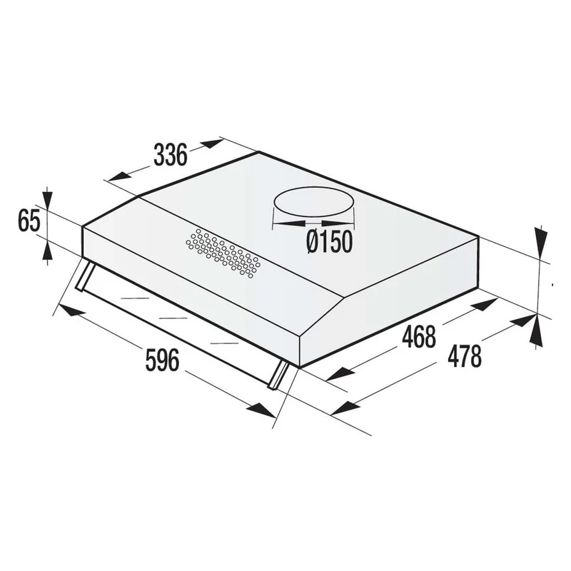 Gorenje UB-Haube 350m³/h,3LS, WHU 629 AX/M