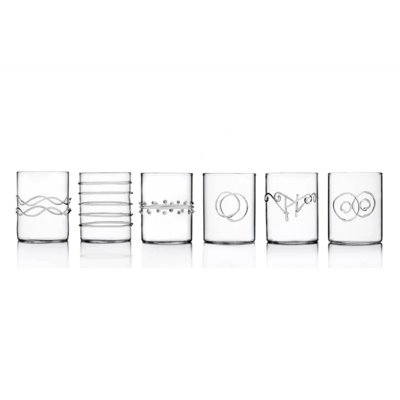 Ichendorf Milano Decò Set 6 Bicchieri Acqua in Vetro Borosilicato